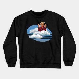 Betty White Giving The Double Middle Finger In Heaven Crewneck Sweatshirt